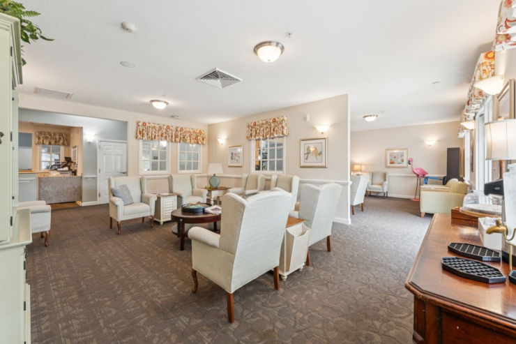 A welcoming lounge filled with comfortable seating, perfect for community gatherings and relaxation.