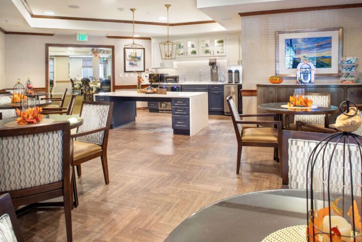 Bright, inviting dining area with modern kitchen and comfortable seating for shared moments.