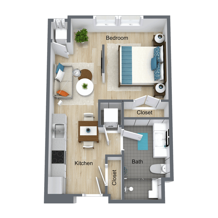 A thoughtfully designed layout promoting comfort, community, and ease for residents.