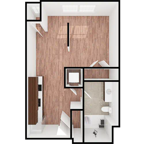 A thoughtfully designed layout promoting comfort, community, and ease for residents.