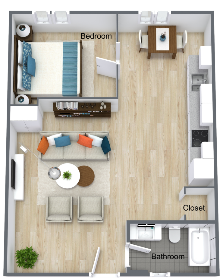 Bright and inviting layout, ideal for fostering community and comfort in a welcoming home.