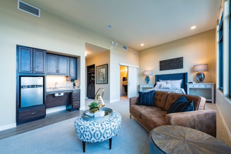 A cozy, inviting living space featuring modern comforts, perfect for a warm community atmosphere.