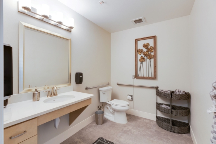 Bright and welcoming space designed for comfort, featuring elegant décor and accessible amenities.