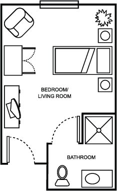 A thoughtful floor plan promoting comfort and community, ideal for a vibrant retirement lifestyle.