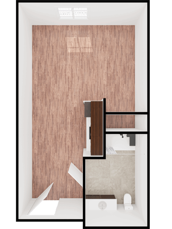 A bright, inviting space with warm wood tones, designed for comfort and community engagement.