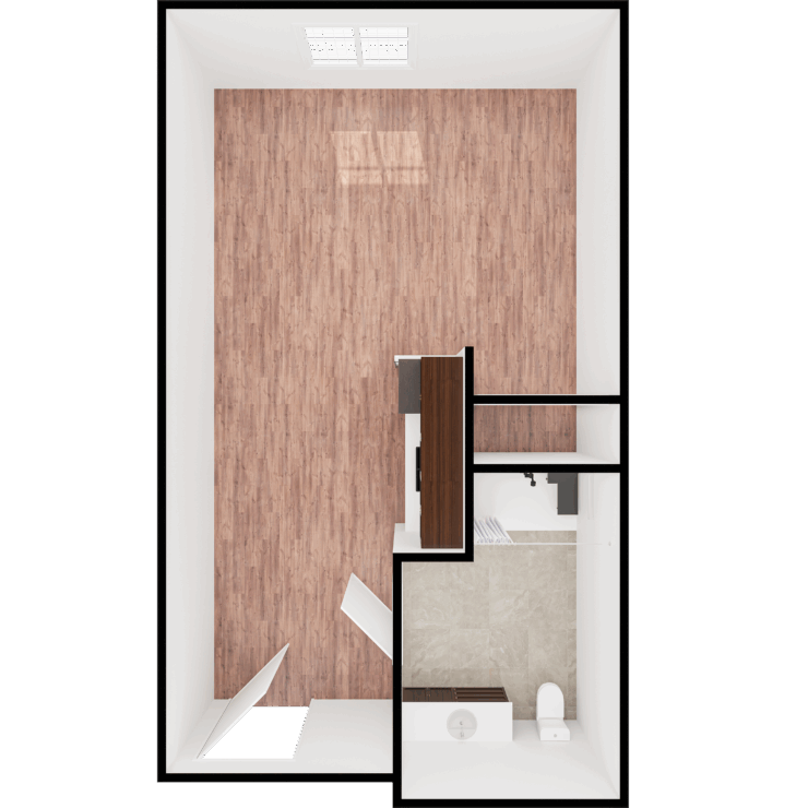 A bright, inviting space with warm wood tones, designed for comfort and community engagement.
