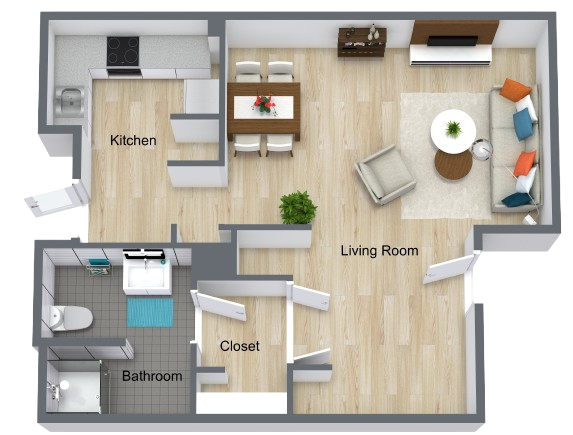This inviting layout features a spacious, well-designed living area, perfect for relaxation and community engagement.