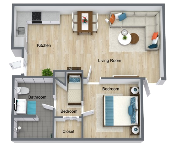 A welcoming layout featuring spacious areas designed for comfort and community living.