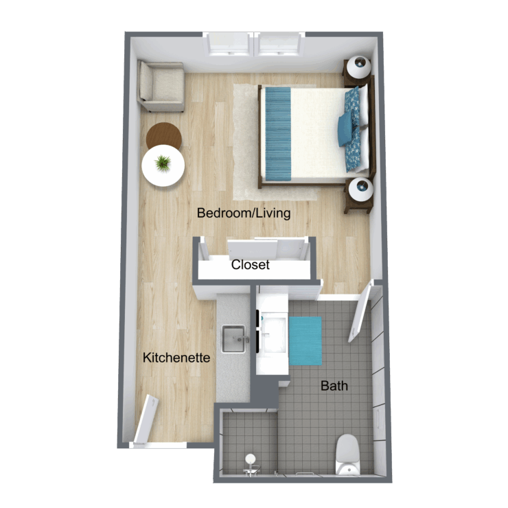 Bright and inviting, the space features warm wooden flooring and a thoughtful layout, perfect for comfort and community.