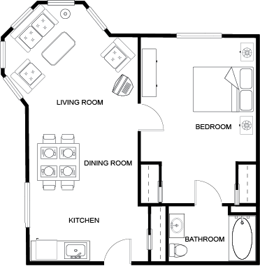 A thoughtfully designed layout promoting comfort, community, and ease for residents to enjoy.