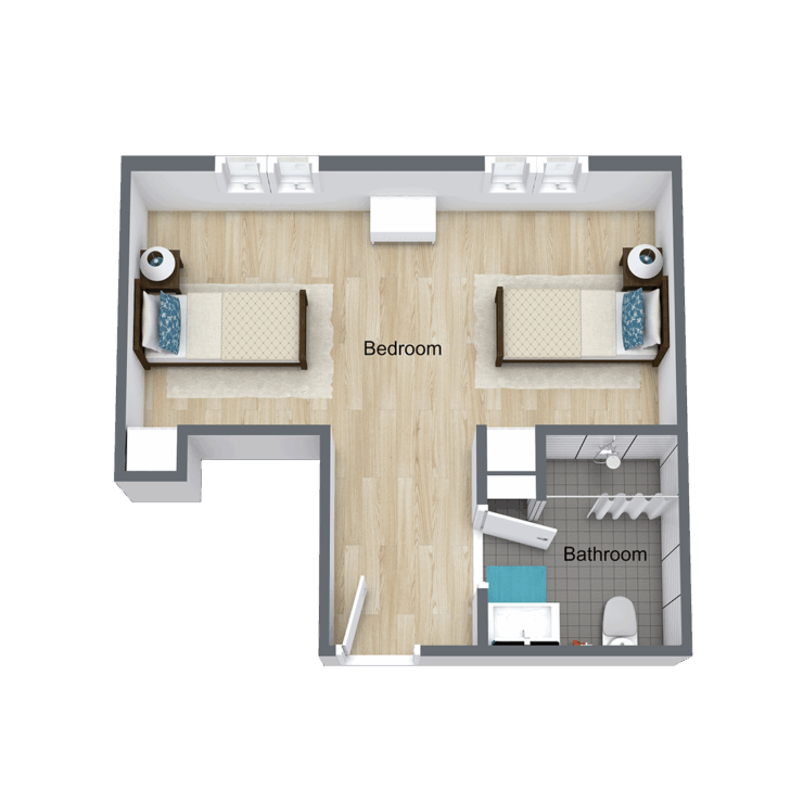 A cozy, spacious layout ideal for comfort and community living, fostering warmth and connection.