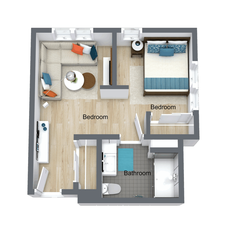 Bright, inviting layout with spacious rooms, perfect for a warm and comfortable community living.