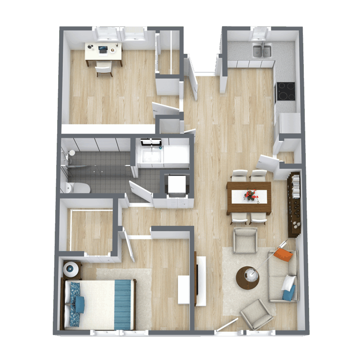This inviting floor plan showcases a spacious layout, ideal for community living and comfort.