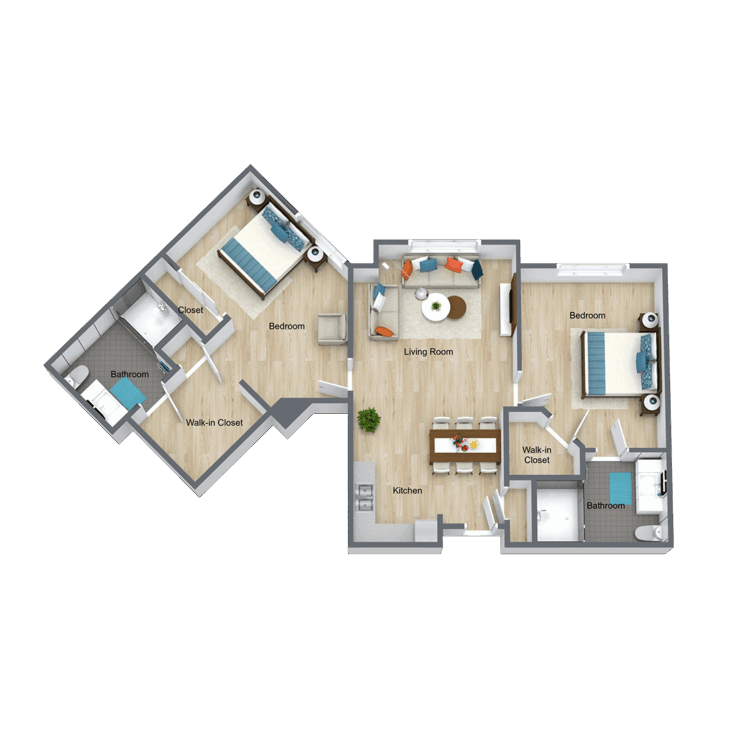 A thoughtfully designed floor plan, promoting community and comfort in every shared space.