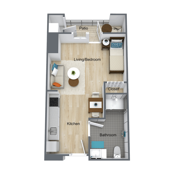 Bright, inviting layout featuring open space and natural light, perfect for community living and comfort.