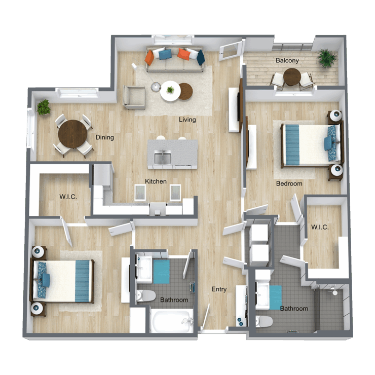 Spacious layout featuring warm tones and bright light, inviting comfort and community at every corner.