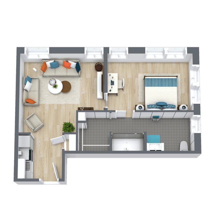 A spacious layout designed for comfort and connection, perfect for vibrant community living.