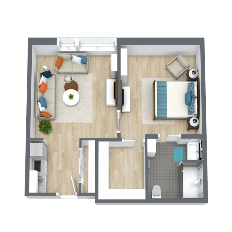 A welcoming floor plan featuring spacious living areas, perfect for community and comfort.