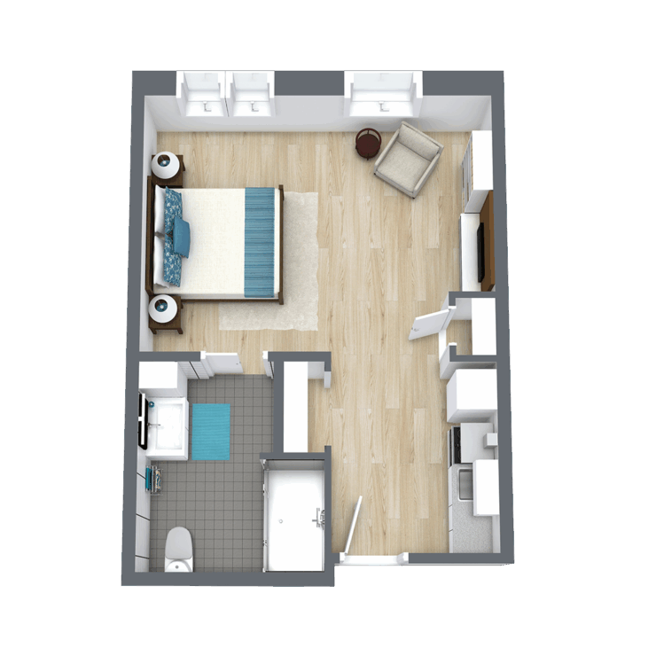 A thoughtfully designed living space, promoting comfort and community for residents.