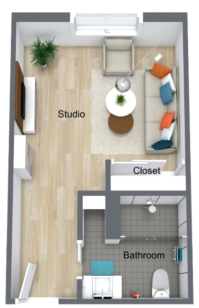 A welcoming lounge space invites connection and relaxation, fostering a sense of community and belonging.