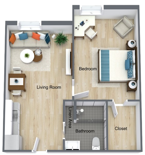 A welcoming layout with open spaces, perfect for fostering community and comfort.