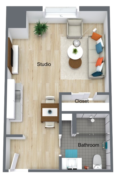 A thoughtfully designed living space that promotes comfort and community, perfect for retirement living.