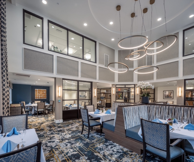 A welcoming dining area filled with elegant decor, perfect for fostering community and connection.