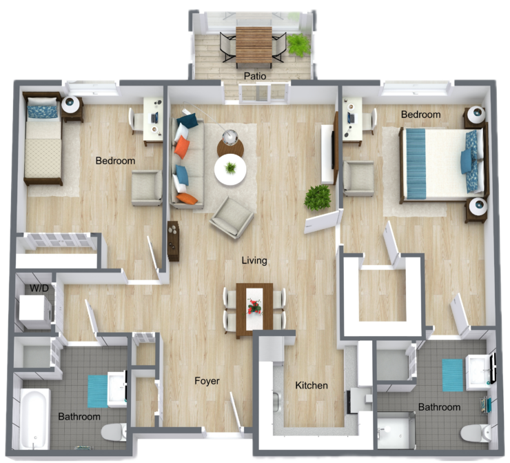 A spacious, inviting layout fosters community and comfort, perfect for relaxed living.