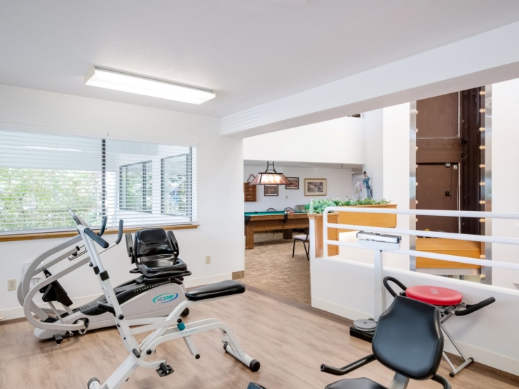 Fitness center.