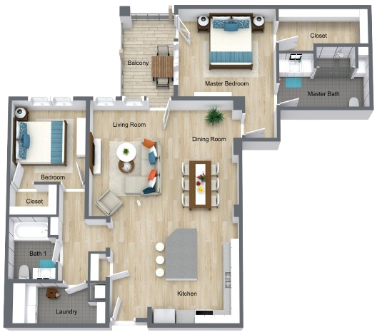 A thoughtfully designed floor plan showcasing welcoming spaces for comfort and community living.