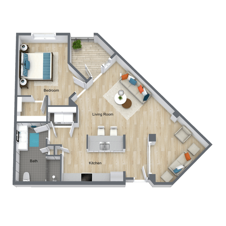 This vibrant floor plan showcases a welcoming layout, perfect for comfort and community living.