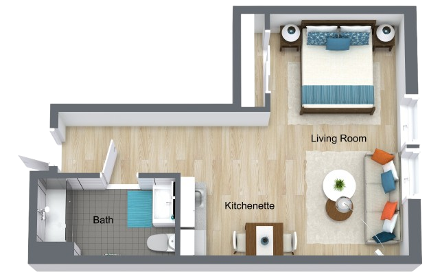A welcoming layout designed for comfort, promoting community and easy living for residents.