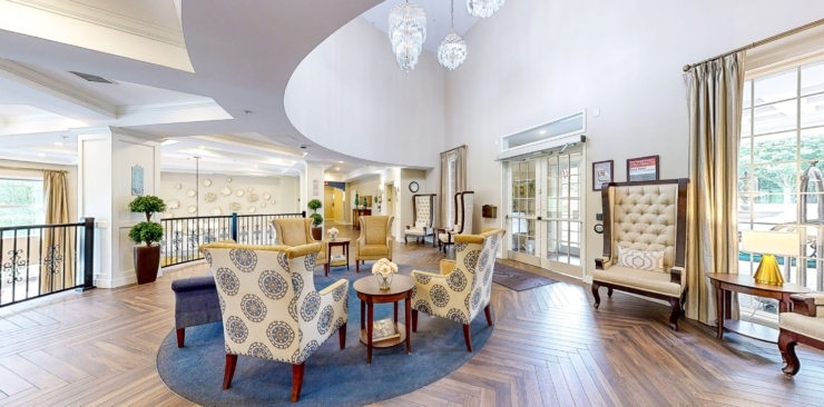 A welcoming lounge with cozy seating, warm lighting, and a vibrant community atmosphere.