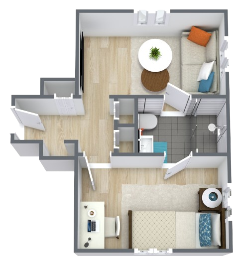 A thoughtfully designed floor plan that promotes comfort and community living.