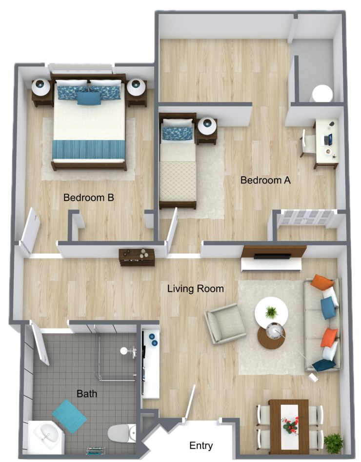 Spacious layout fostering community connections and comfort in a welcoming environment.