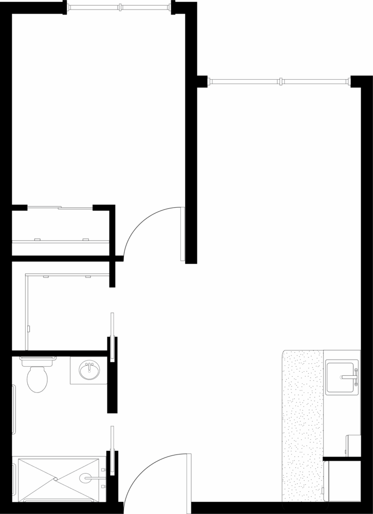 single apartment floorplan