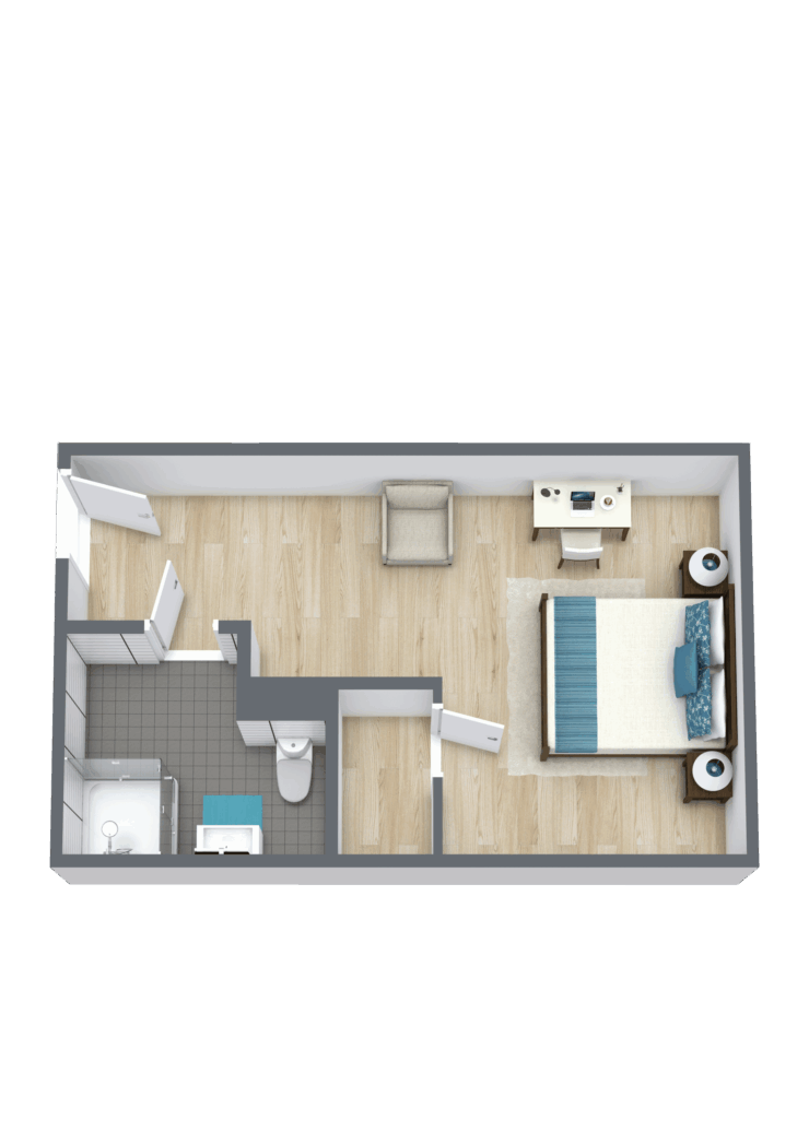 A welcoming floor plan featuring a comfortable living space, perfect for community and relaxation.