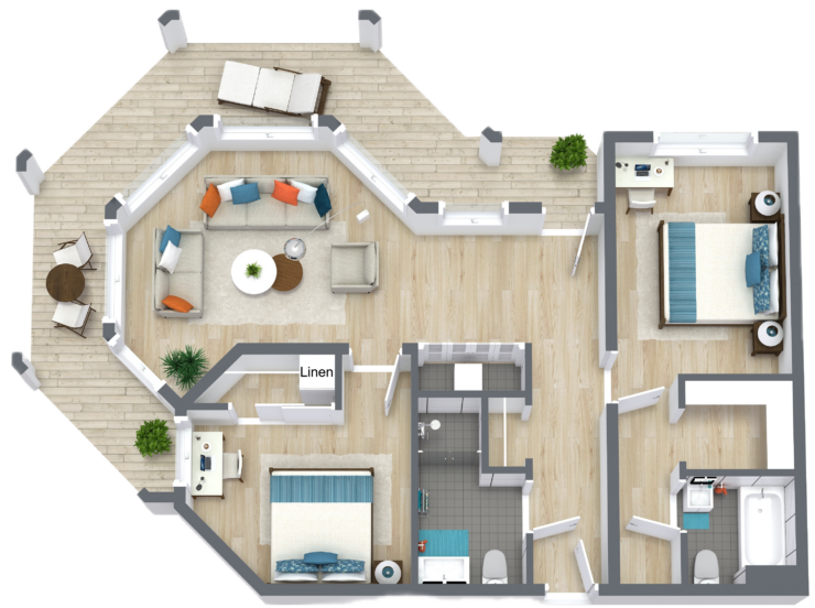 A welcoming layout with spacious living areas, perfect for fostering community and comfort.