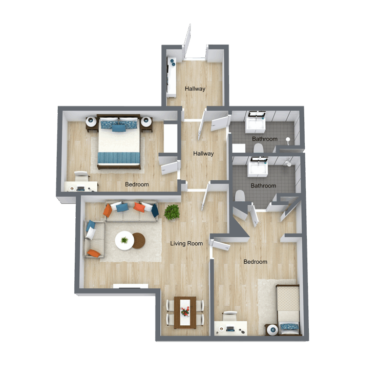 A spacious and thoughtfully designed layout, offering comfort and community, perfect for fostering connections in a welcoming environment.