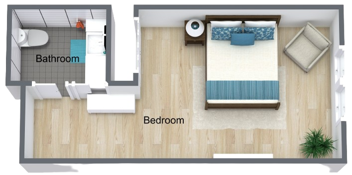 A warm, inviting layout promotes community and comfort, ideal for relaxed gatherings and companionship.