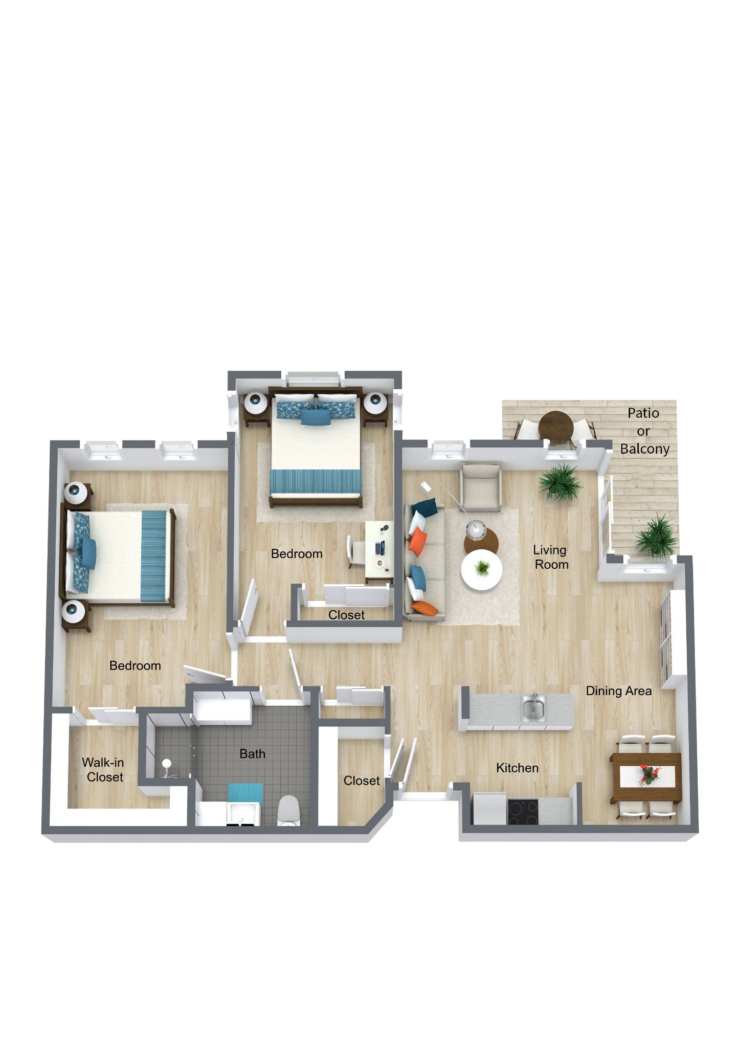 Spacious layout designed for comfort and community, perfect for a welcoming retirement experience.