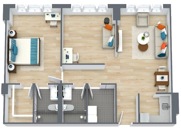 Bright and inviting living spaces foster community and comfort, perfect for relaxed gatherings.