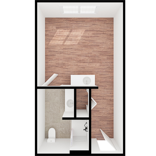 A bright, inviting floor plan showcasing spacious living, promoting comfort and community for residents.