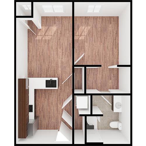 This inviting, bright layout promotes community living and comfort, perfect for a new chapter.