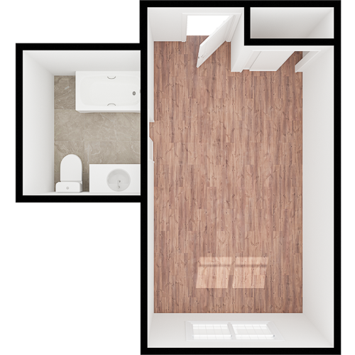 Inviting layout with spacious living area, ensuring comfort and community for residents.