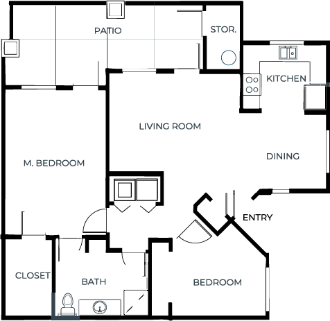 A welcoming floor plan showcasing cozy living spaces, perfect for community and comfort.