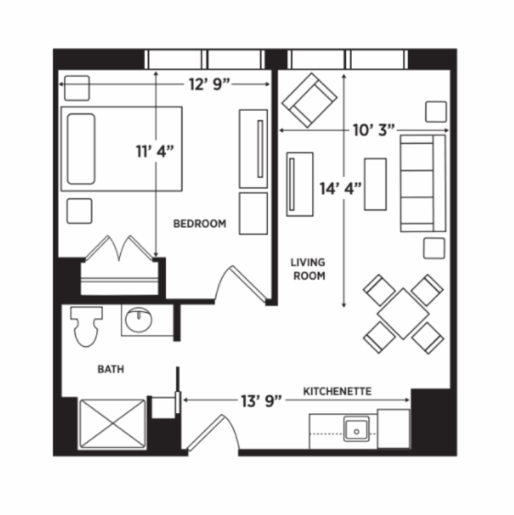 A thoughtfully designed floor plan, highlighting spacious living areas for comfort and community.