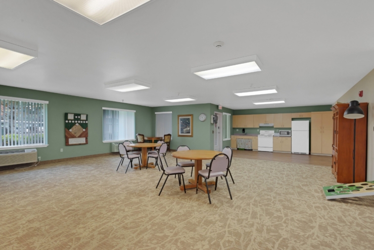 Bright and inviting common area, perfect for gatherings and activities, fostering community and connection.
