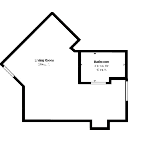 A spacious living area and convenient bathroom layout foster a welcoming community environment.