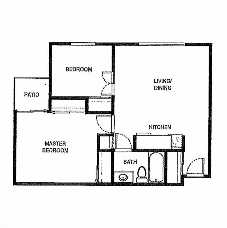 A welcoming floor plan designed for comfort, featuring cozy living spaces and a serene patio.